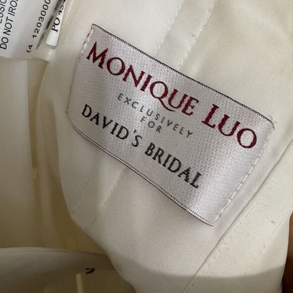 David’s‎ Bridal Monique Luo Wedding Dress Size 8 Style CRL538 Ivory - Picture 2 of 7